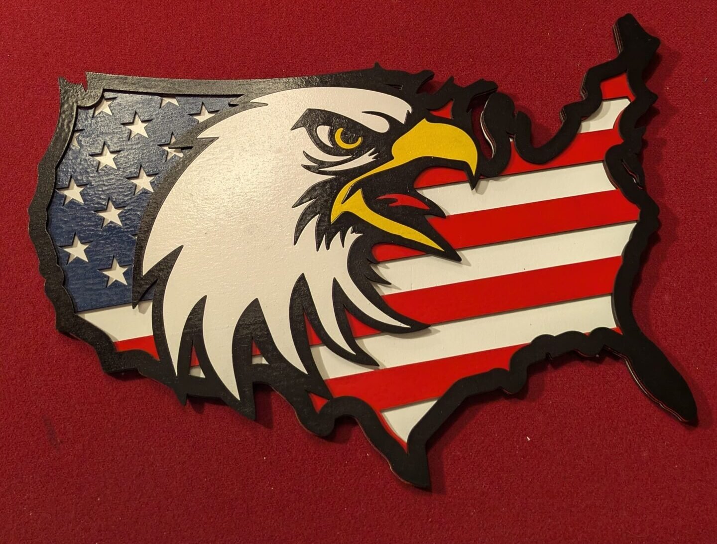 American Flag (White Bald Eagle)